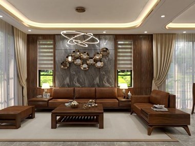 Mẫu Sofa gỗ 018